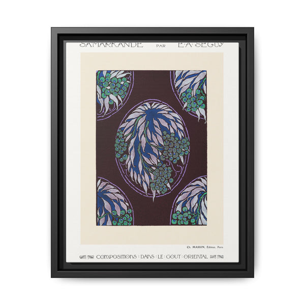 Fruit tree pattern Art Nouveau pochoir print in oriental style. Original from our own 1914 edition of Samarkande - NOMADEN ART GALLERY