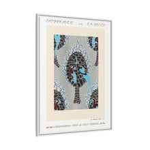 Estampado pochoir con estampado de pájaros Art Nouveau en estilo oriental