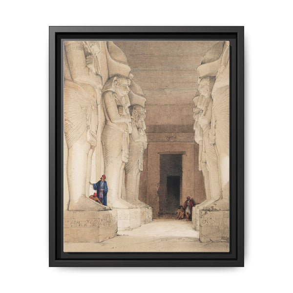 Excavated Temple of Gyrshe (Gerf Hussein) Nubia illustration by David Roberts (1796–1864) - NOMADEN ART GALLERY