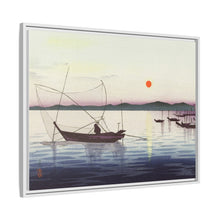 Boats and setting sun (1900 - 1936) by Ohara Koson