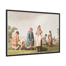 Illustration of riding the stang from The Costume of Yorkshire (1814) by George Walker