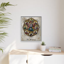 Saint George and Saint Antony of Padua, Saint Catherine of Alexandria, Saint Peter the Apostle, Saint Philomena, Saint Anne, Saint Barbara, Saint John the Baptist and Saint Agnes