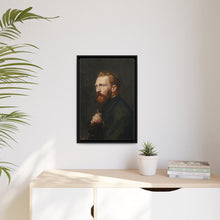 Framed Matte Canvas Wall Art - Vintage Portrait of Artist - NOMADEN ART GALLERY