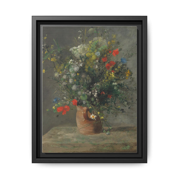 Flowers in a Vase (c. 1866) painting in high resolution by Pierre-Auguste Renoir - NOMADEN ART GALLERY