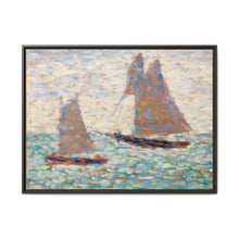 Two Sailboats at Grandcamp (Deux voiliers Ã Grandcamp) (ca. 1885) by Georges Seurat - NOMADEN ART GALLERY