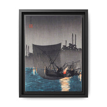 Tsukuda Island, Fishing Nets at Night (1936) print in high resolution by Hiroaki Takahashi - NOMADEN ART GALLERY