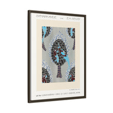Estampado pochoir con estampado de pájaros Art Nouveau en estilo oriental