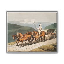 Illustration of the east riding or wolds waggon from The Costume of Yorkshire (1814) by George Walker - NOMADEN ART GALLERY