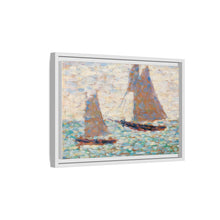 Two Sailboats at Grandcamp (Deux voiliers Ã Grandcamp) (ca. 1885) by Georges Seurat
