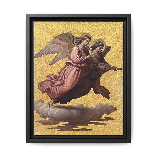 Two angels floating (1865) tempera art by Johann von Schraudolph - NOMADEN ART GALLERY