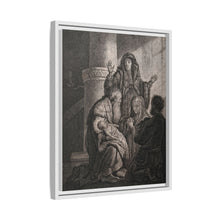 Simeon recognises the infant Jesus as saviour. Etching by C.W. Weisbrod after Rembrandt, 1627-8.