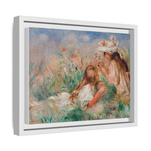 Mädchen im Gras arrangieren einen Blumenstrauß (Fillette couchée sur l'herbe et jeune fille arrangant un Bouquet) (1890) von Pierre-Auguste Renoir.