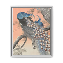 Two peacocks on tree branch (1900 - 1930) by Ohara Koson