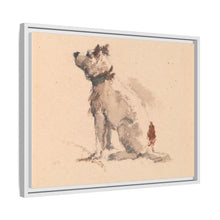 A Terrier, Sitting, Facing Left