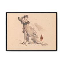 A Terrier, Sitting, Facing Left - NOMADEN ART GALLERY