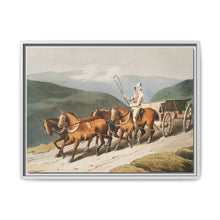 Illustration of the east riding or wolds waggon from The Costume of Yorkshire (1814) by George Walker - NOMADEN ART GALLERY