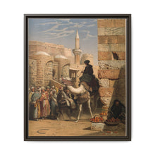 Egypt: a street with a man smoking and riding a camel. Chromolithograph after C. F. H. Werner, 1873. - NOMADEN ART GALLERY