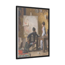 Adéle de Saussure and Marie-Louise Ravel, the Artist's Wife, in His Studio (1877) by Edouard Ravel