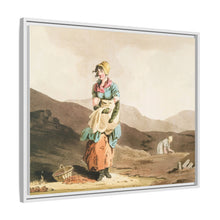 Illustration of the cranberry girl from The Costume of Yorkshire (1814) by George Walker