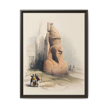 Entrance of the temple at Luxor showing one of two colossal stature of Rameses II illustration by David Roberts (1796–1864) - NOMADEN ART GALLERY