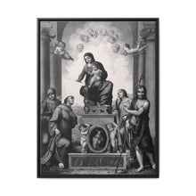 Saint Mary (the Blessed Virgin) with the Christ Child and Saint Antony of Padua, Saint Francis of Assisi, Saint Catherine of Alexandria, Saint John the Baptist and angels. - NOMADEN ART GALLERY