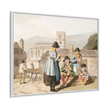 Illustration of Wensley Dale knitters from The Costume of Yorkshire (1814) by George Walker
