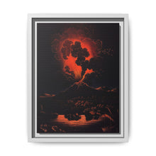 Eruption of Mount Etna at night; people in a boat in the foreground. Aquatint by F. Weber after A. d'Anna, ca. 1820 - NOMADEN ART GALLERY