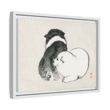 Black and white puppies by Kōno Bairei (1844-1895).