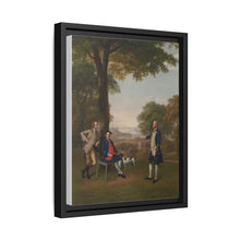 Arthur Holdsworth Conversing with Thomas Taylor and Captain Stancombe by the River Dart (1757) by Arthur Devis - NOMADEN ART GALLERY