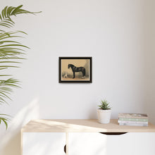 Orloffer (Orloff Horse) by Emil Volkers (1880) - An illustration of a black horse and a white dog - NOMADEN ART GALLERY