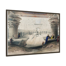 Ancient Egypt Art Print: Edfou Temple Portico View by David Roberts - Wall Art Canvas Print