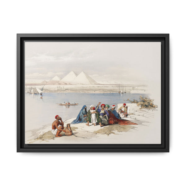 Pyramids of Gezeeh (Giza) from the Nile illustration by David Roberts (1796–1864) - NOMADEN ART GALLERY