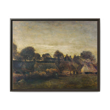 Farming Village at Twilight (1884) by Vincent Van Gogh - Framed Vintage Canvas Art - NOMADEN ART GALLERY