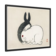 Black and white rabbits by Kōno Bairei (1844-1895)