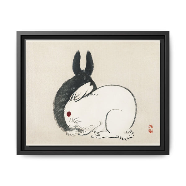 Black and white rabbits by Kōno Bairei (1844-1895) - NOMADEN ART GALLERY
