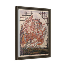 A scene from the Ramayana: Hanuman catching Virunyananti . Gouache painting by a Thai artist.