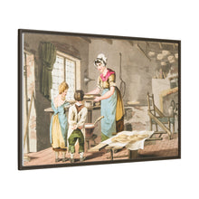 Illustration of woman making oat cakes from The Costume of Yorkshire (1814)