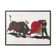 Matador and bull, aesthetic woodcut - NOMADEN ART GALLERY