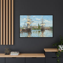 Ships Riding on the Seine at Rouen (1872–1873) by Claude Monet - NOMADEN ART GALLERY