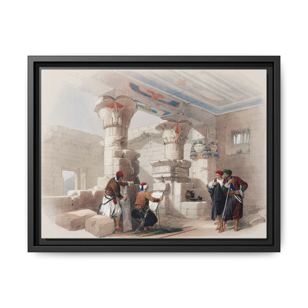 Deir el Medina (Dayr al Madinah) is an ancient Egyptian village which was home to the artisans who worked on the tombs in the Valley of the Kings illustration by David Roberts - NOMADEN ART GALLERY
