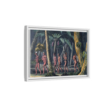 Puri Indians by the Paraiba river, Brazil. Coloured aquatint by P. Fumagalli, ca. 1821, after M. Zu Wied-Neuwied.