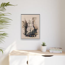 Cairo Street Scene: Vintage Egyptian Wall Art by David Roberts - Art Print Framed