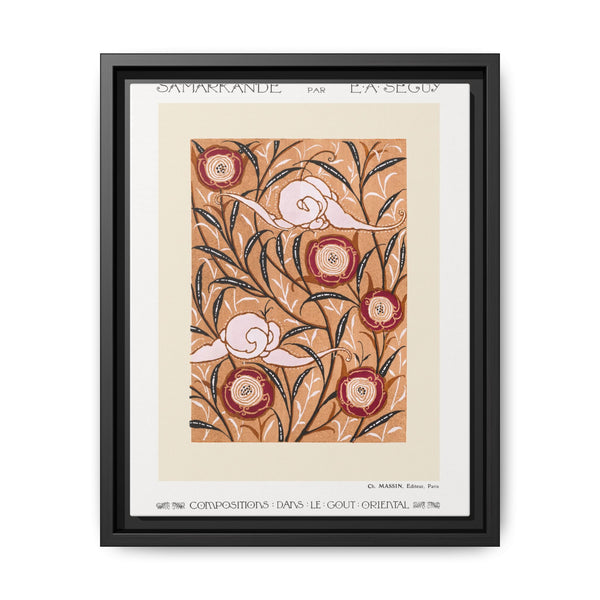 Art Nouveau Flower pattern stencil print in oriental style - NOMADEN ART GALLERY