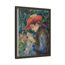 Marie-Thérèse Durand-Ruel cosiendo (1882) de Pierre Auguste Renoir 