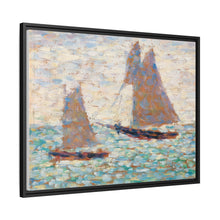 Two Sailboats at Grandcamp (Deux voiliers Ã Grandcamp) (ca. 1885) by Georges Seurat
