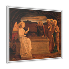 The women at the grave of Christ: anangel tells them that he is risen. Colour lithograph by M. and N. Hanhart after J.E. Goodall after Fra Angelico.