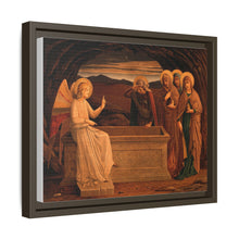 The women at the grave of Christ: anangel tells them that he is risen. Colour lithograph by M. and N. Hanhart after J.E. Goodall after Fra Angelico.