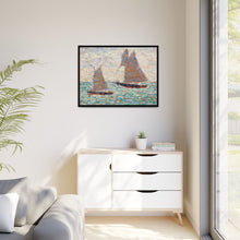 Two Sailboats at Grandcamp (Deux voiliers Ã Grandcamp) (ca. 1885) by Georges Seurat