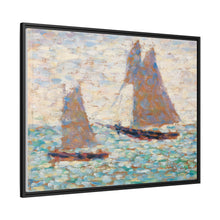 Two Sailboats at Grandcamp (Deux voiliers Ã Grandcamp) (ca. 1885) by Georges Seurat