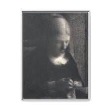 The Artist’s Mother Doing Embroidery (ca. 1882–1883) by Georges Seurat. - NOMADEN ART GALLERY